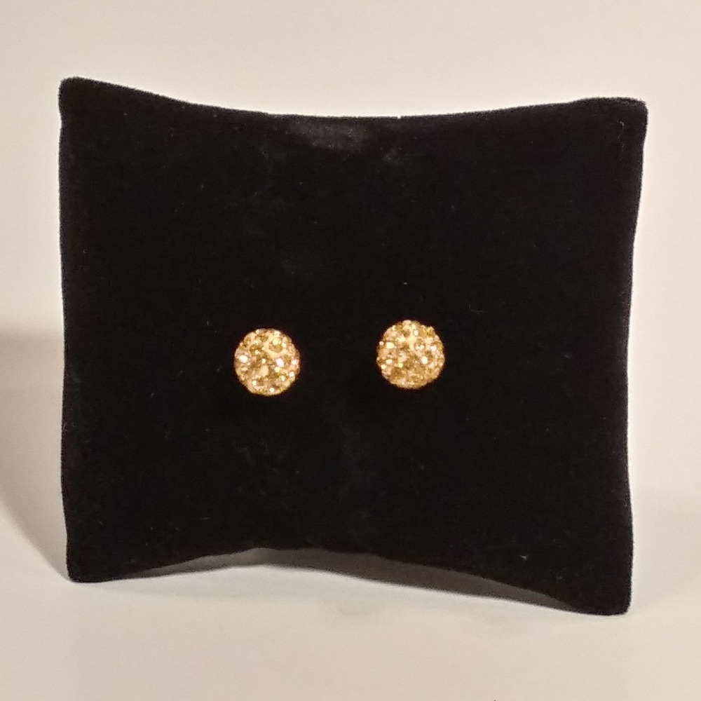 Champagne Crystal Ball Earrings